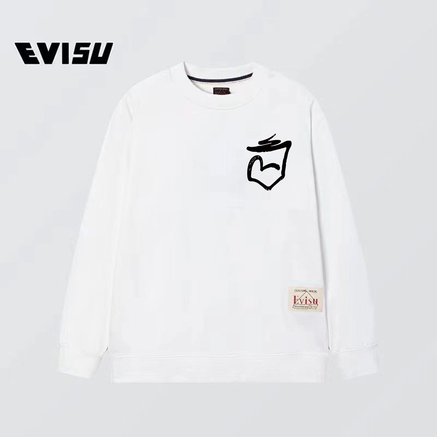 Evisu 2022 Men’s Seagulls Pocket Coat: Pure Cotton, Black/White, SSM-XXL Sizes. - 图片 7