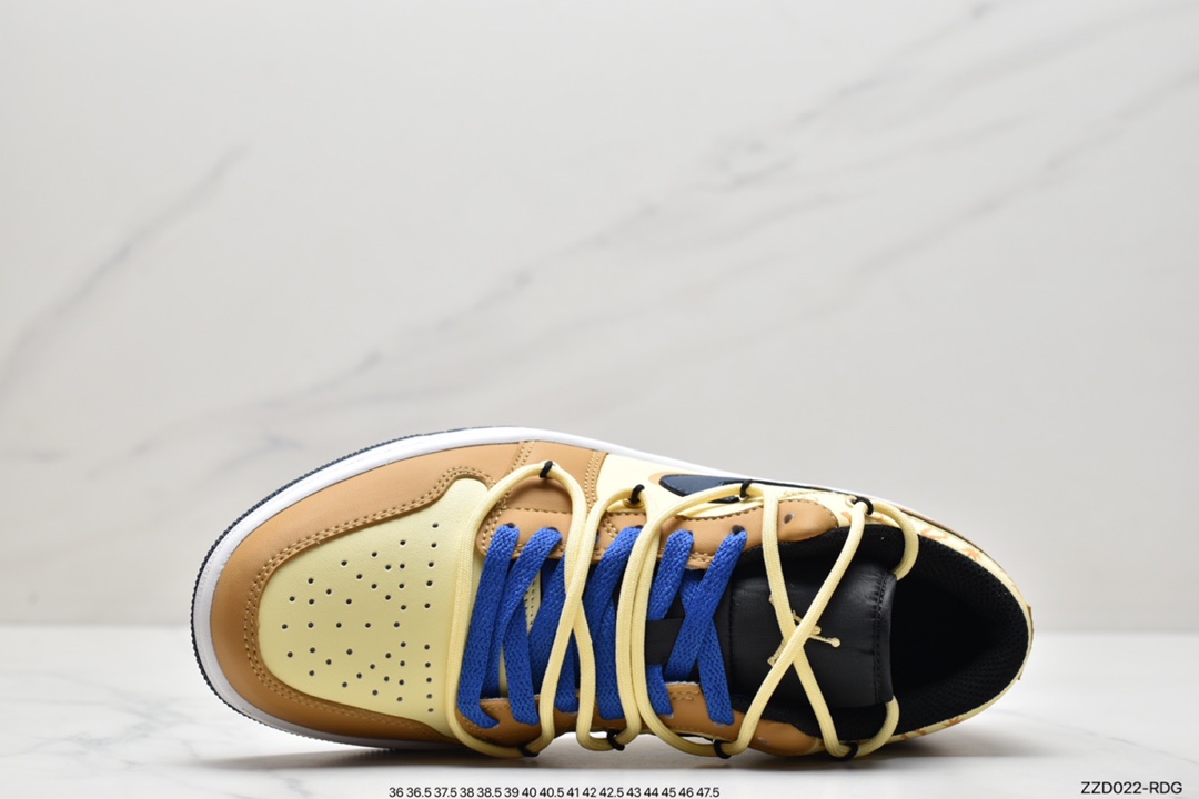 250 AJ1 Low 乔1低帮解构机能绑带黄黑同步官方配色553558-062