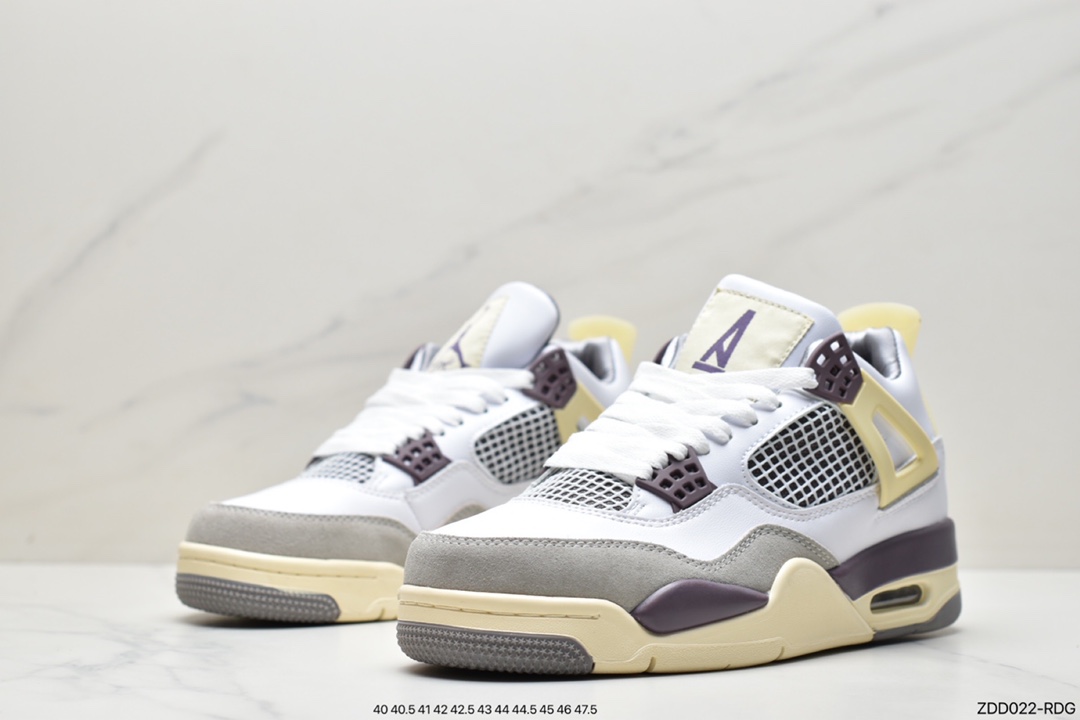 230 Air Jordan 4 Retro 联名白紫灰 最高工艺复刻DH6927-068