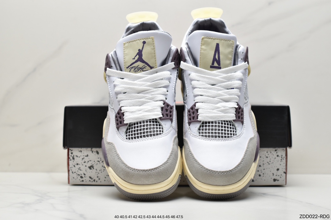 230 Air Jordan 4 Retro 联名白紫灰 最高工艺复刻DH6927-068