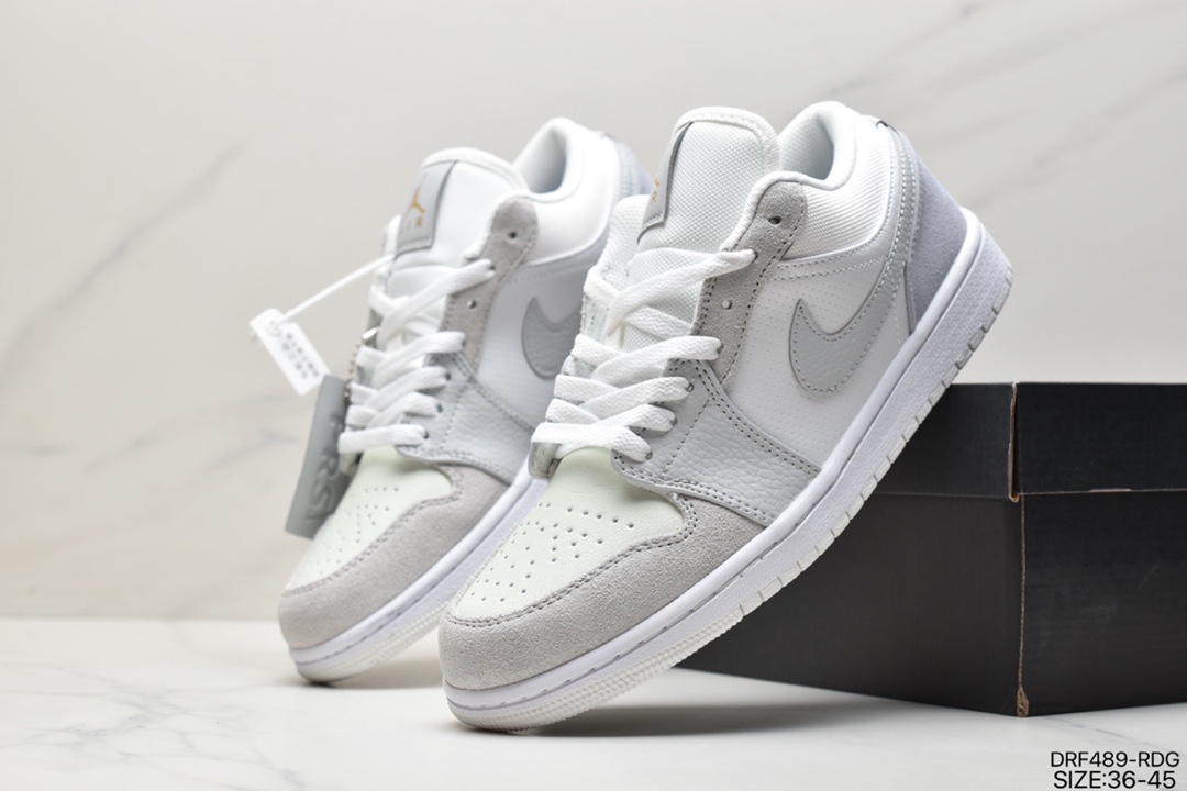 NK Air Jordan 1 Low ”Breathe/Triple White” AJ1 Jordan generation low-top classic retro cultural leisure sports basketball shoes DC0774