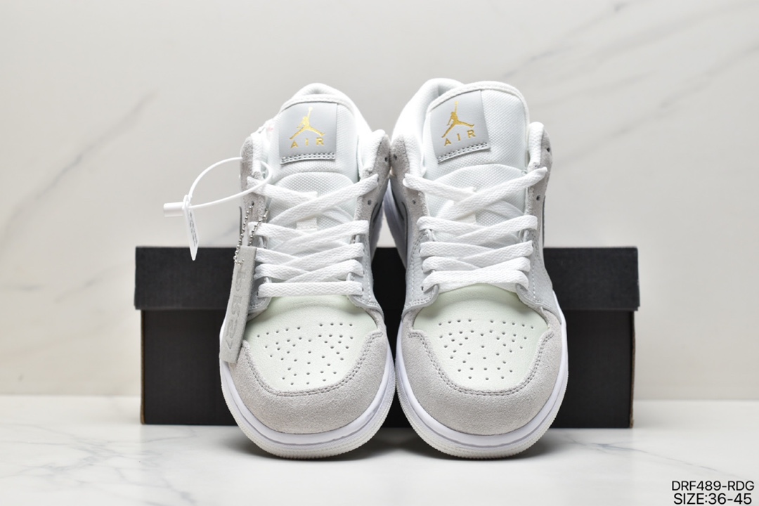 NK Air Jordan 1 Low ”Breathe/Triple White” AJ1 Jordan generation low-top classic retro cultural leisure sports basketball shoes DC0774