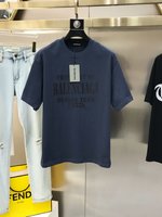 Balenciaga Cheap
 Clothing T-Shirt Printing Men Cotton Spring/Summer Collection Fashion Short Sleeve