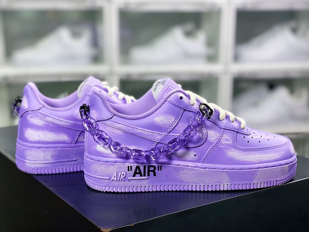 260 Air Force 1 07 LV8”Purple”空军一号经典低帮百搭休闲运动板鞋“做旧香芋紫鞋链”DD8959-100