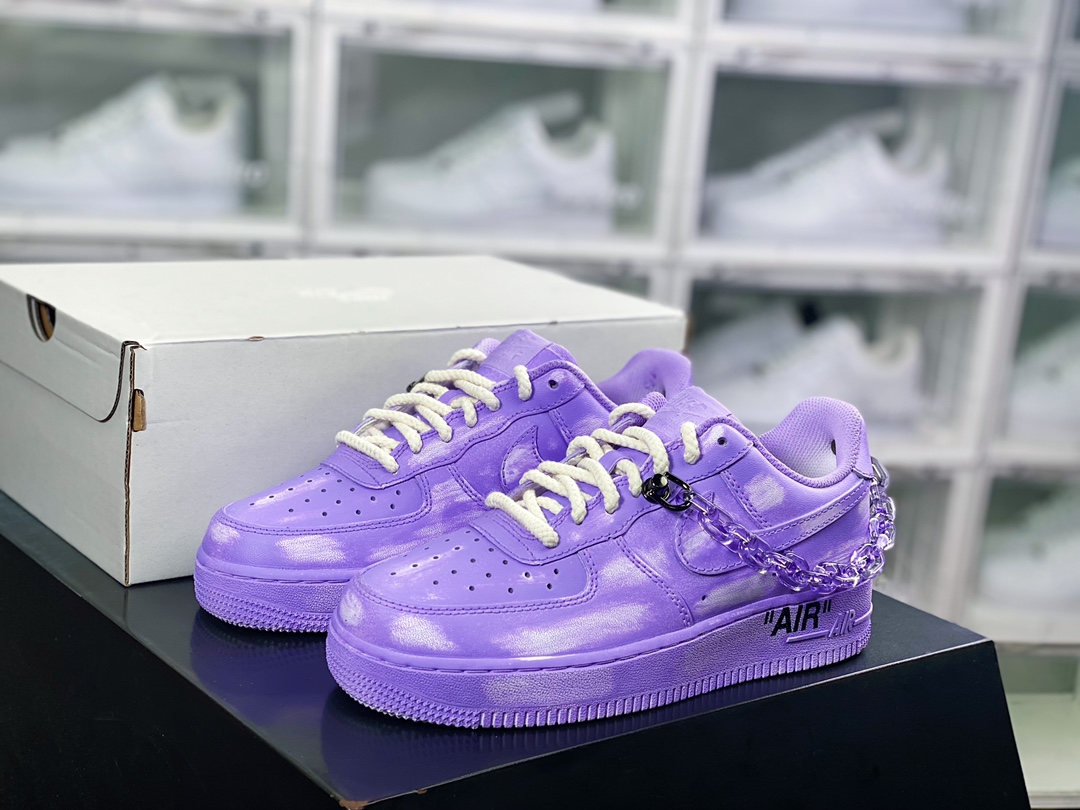 260 Air Force 1 07 LV8”Purple”空军一号经典低帮百搭休闲运动板鞋“做旧香芋紫鞋链”DD8959-100