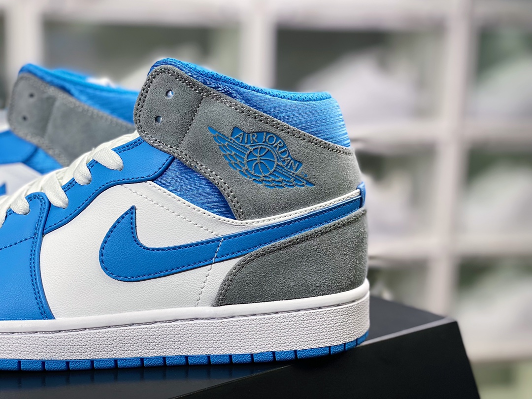 240 Air Jordan 1 Mid”Berry”AJ1乔丹一代中帮经典复古文化休闲运动篮球鞋“灰蓝色”DX9276-100