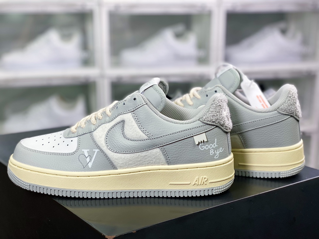 Air Force 1 07 LV8 ”Good Bye” classic low-top all-match casual sports shoes ”smoke white V heart” DO5220-166