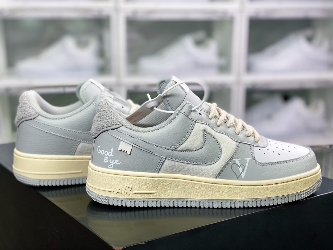 Air Force 1 07 LV8 ”Good Bye” classic low-top all-match casual sports shoes ”smoke white V heart” DO5220-166