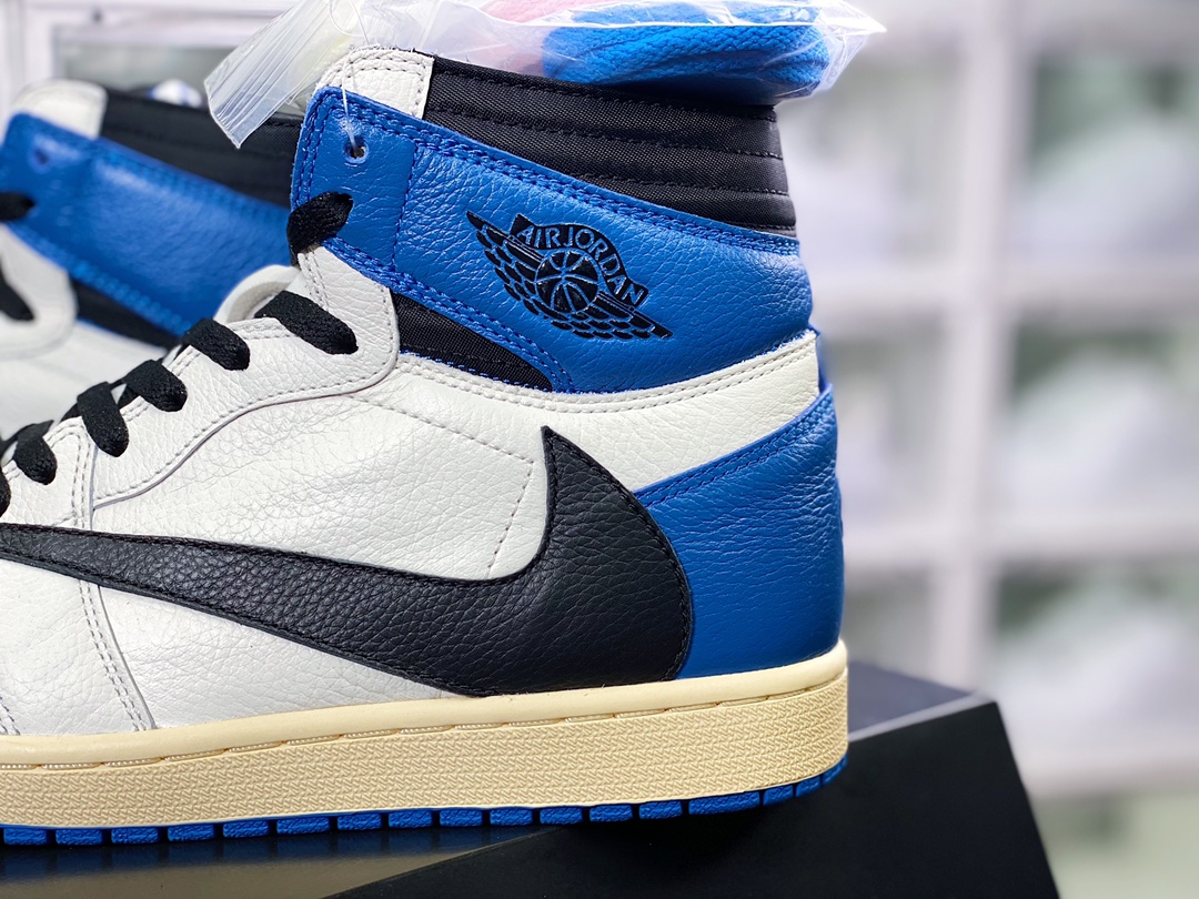纯原版本 480 fragment design x Travis Scott x Air Jordan 1 High OG SP”Military Blue”AJ1乔丹一代DH3227-105