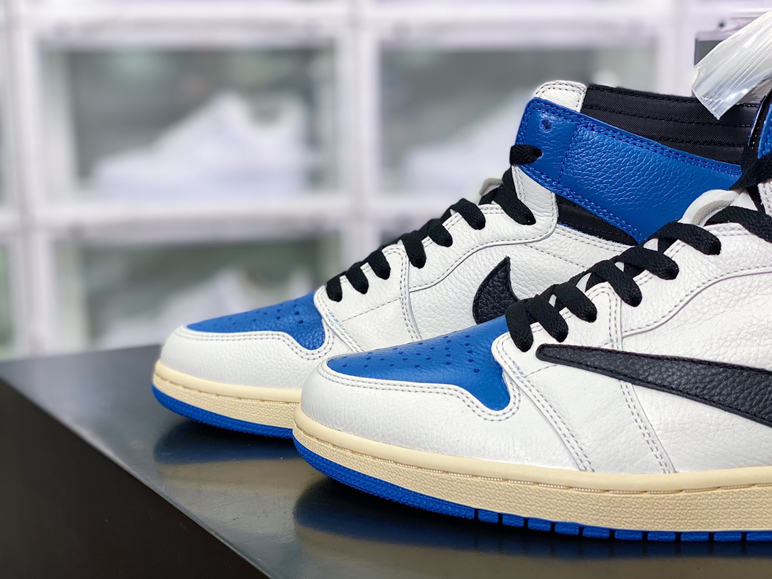 纯原版本 480 fragment design x Travis Scott x Air Jordan 1 High OG SP”Military Blue”AJ1乔丹一代DH3227-105