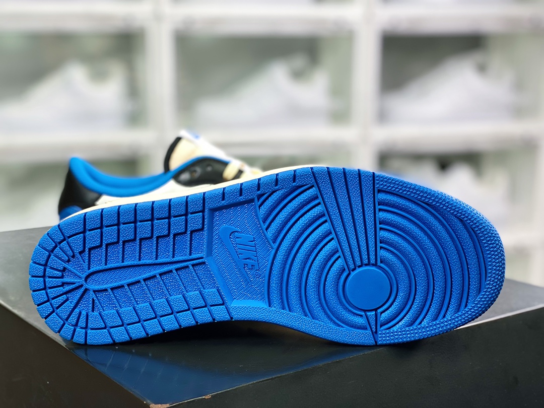 纯原版本 480 fragment design x Travis Scott x Air Jordan 1 Low OG SP”Military Blue”AJ1乔丹一代经典低帮文化DM7866-140