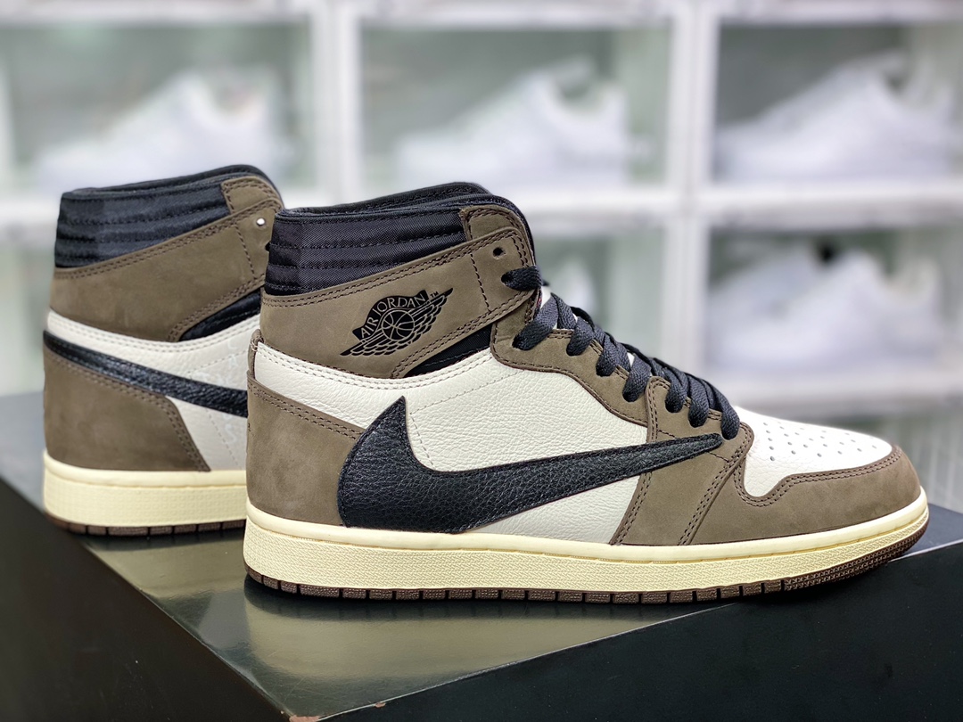 纯原版本 480 fragment design x Travis Scott x Air Jordan 1 High OG SP”Military Blue”AJ1 DH3227-105