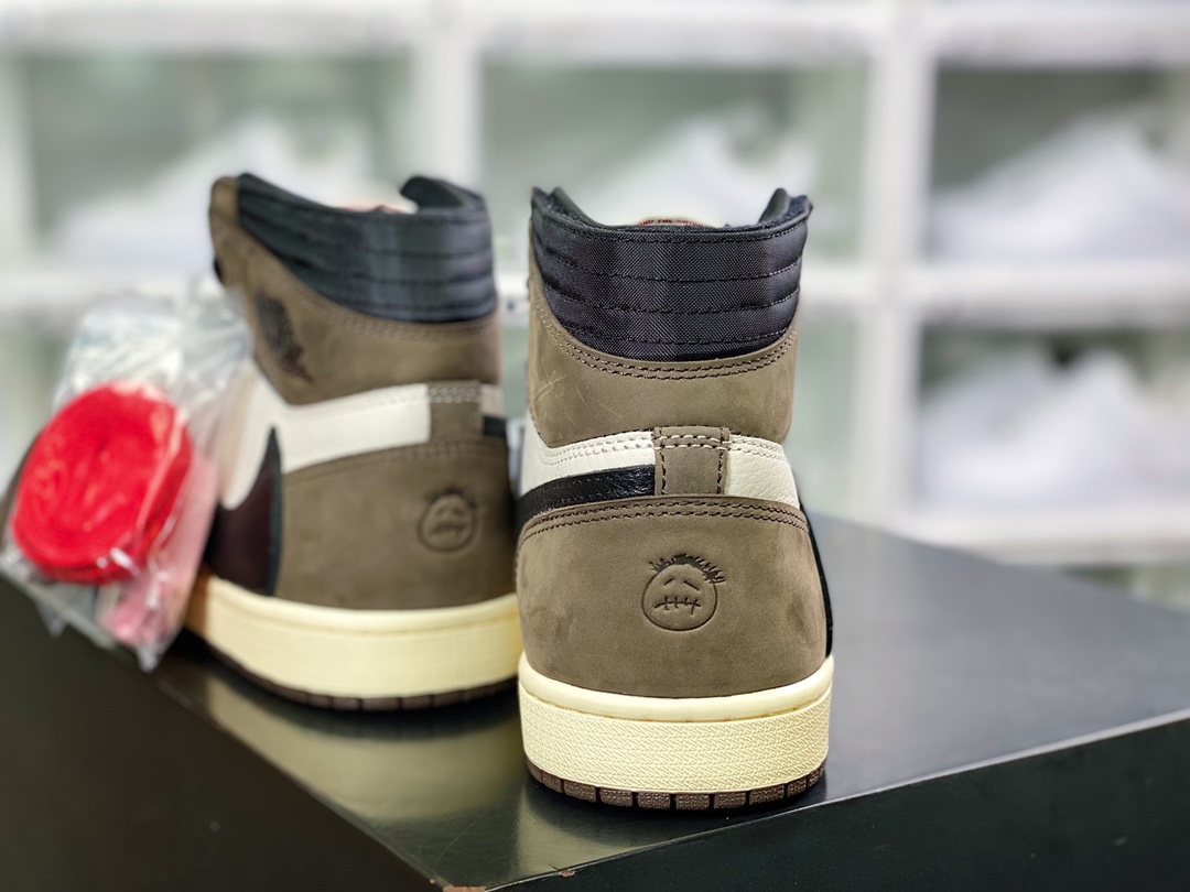 纯原版本 480 fragment design x Travis Scott x Air Jordan 1 High OG SP”Military Blue”AJ1 DH3227-105
