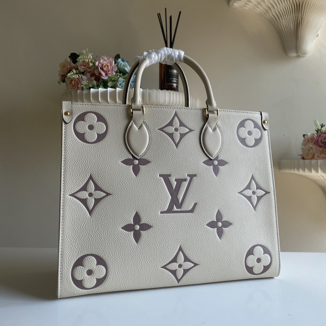 /580顶级原单ONTHEGO中号手袋M45495米白丝印本款OnTheGo中号Tote包M45595将