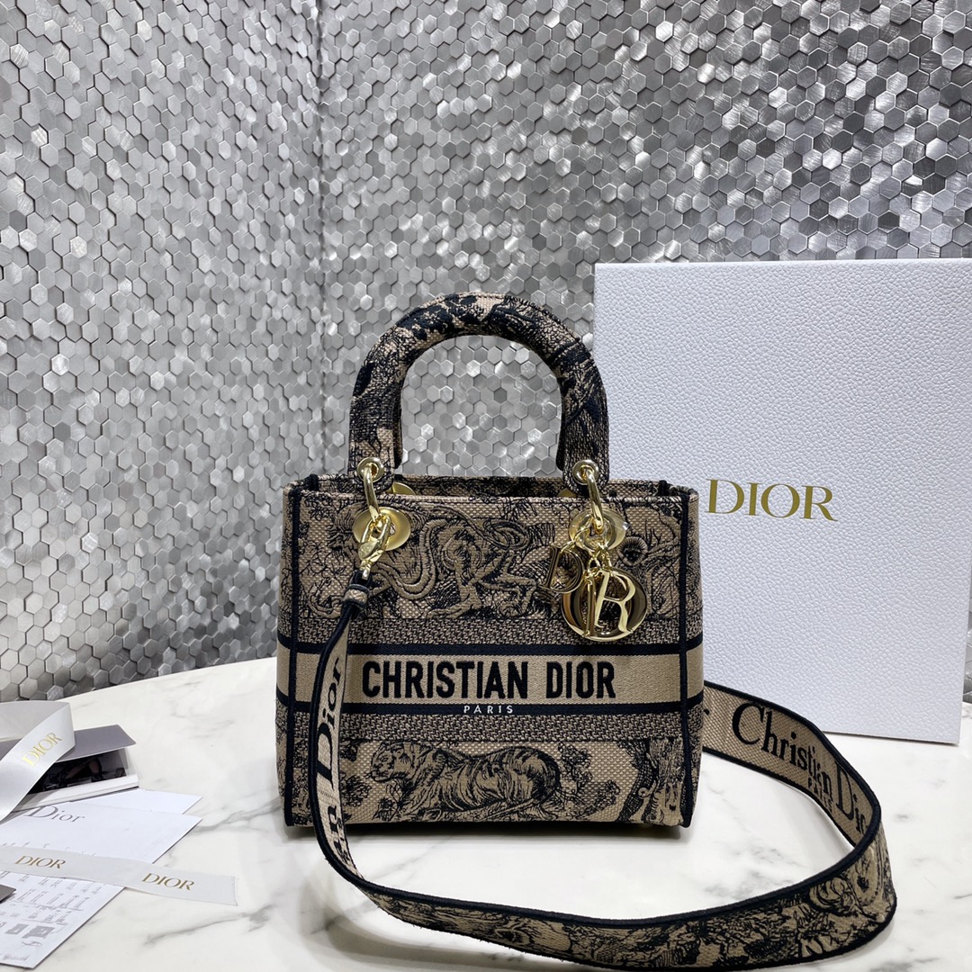 Dior Bags Handbags Buy the Best High Quality Replica
 Brown Gold Embroidery Lady Mini