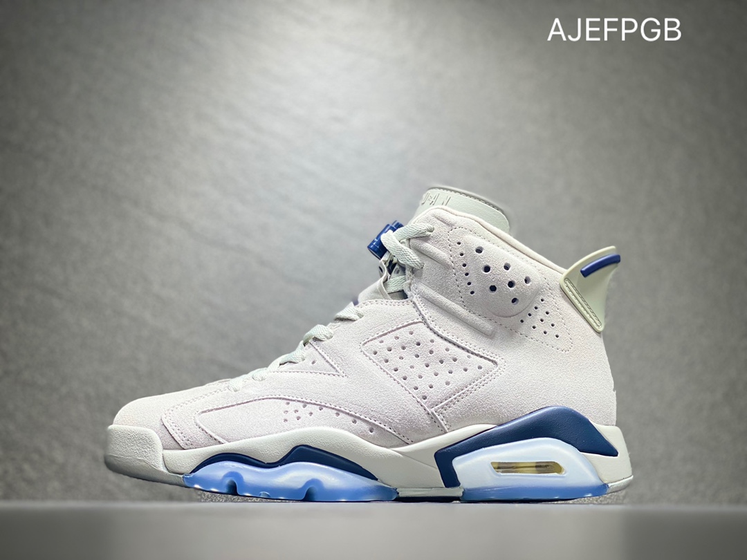 360 Nike Air Jordan 6 Retro”Georgetown”乔丹AJ6代复古休闲文化篮球鞋“乔治城灰蓝麂皮” CT8529-012
