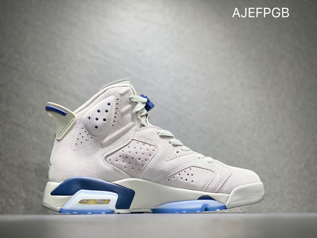 360 Nike Air Jordan 6 Retro”Georgetown”乔丹AJ6代复古休闲文化篮球鞋“乔治城灰蓝麂皮” CT8529-012