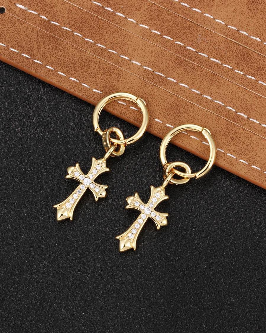325 💰chromeheartscroacht the new earrings are full of holes. it’s a silver ear needle - 图片 2