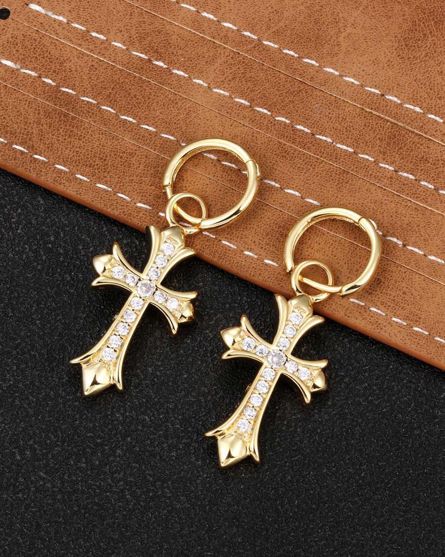 325 💰chromeheartscroacht the new earrings are full of holes. it’s a silver ear needle - 图片 4
