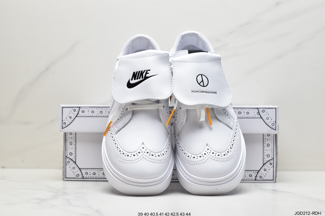 180 权志龙 PEACEMINUSONE x Nike Kwondo 1 休闲时尚板鞋白色小邹菊DH2482-100