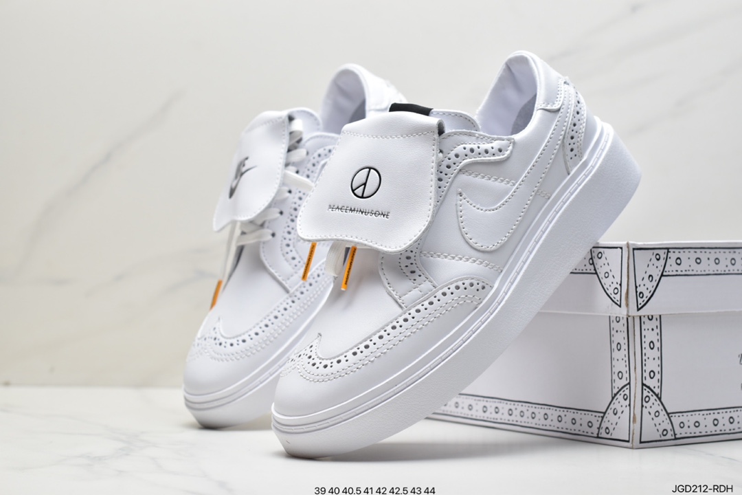 180 权志龙 PEACEMINUSONE x Nike Kwondo 1 休闲时尚板鞋白色小邹菊DH2482-100