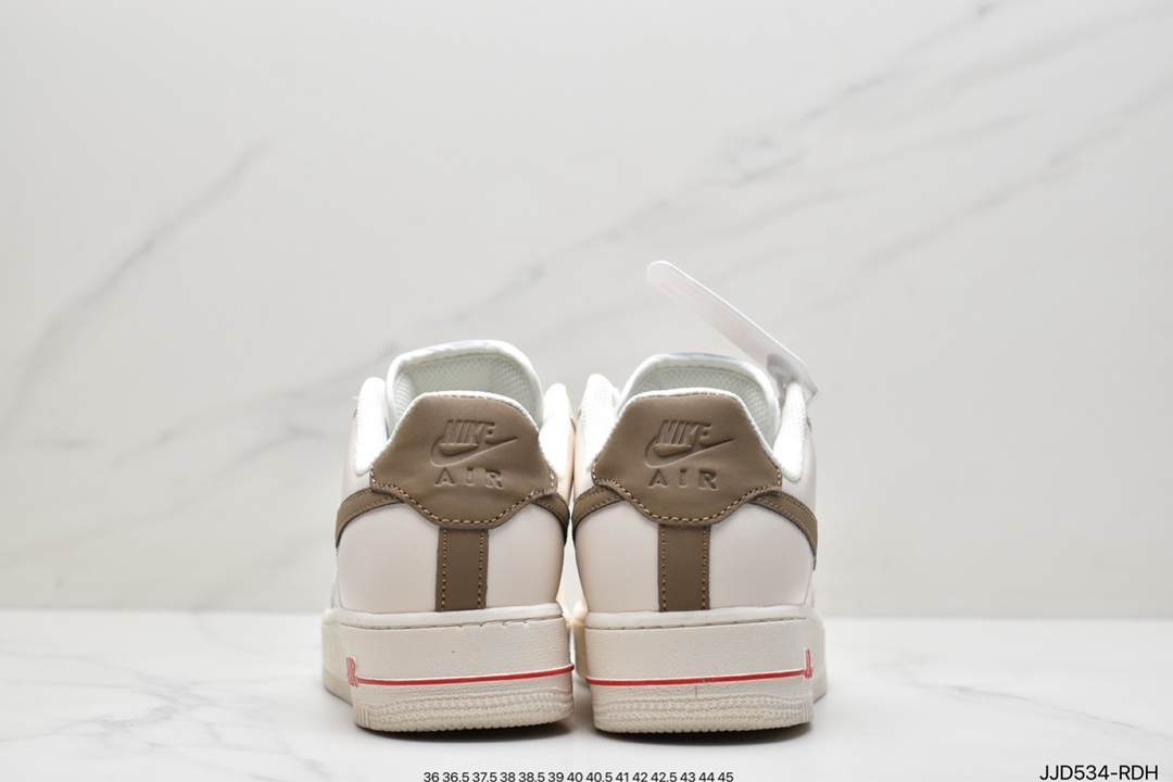130 耐克 Nike Air Force 1 Low ID 空军一号经典低帮“奶白浅褐勾” 空军一号板鞋808788-996