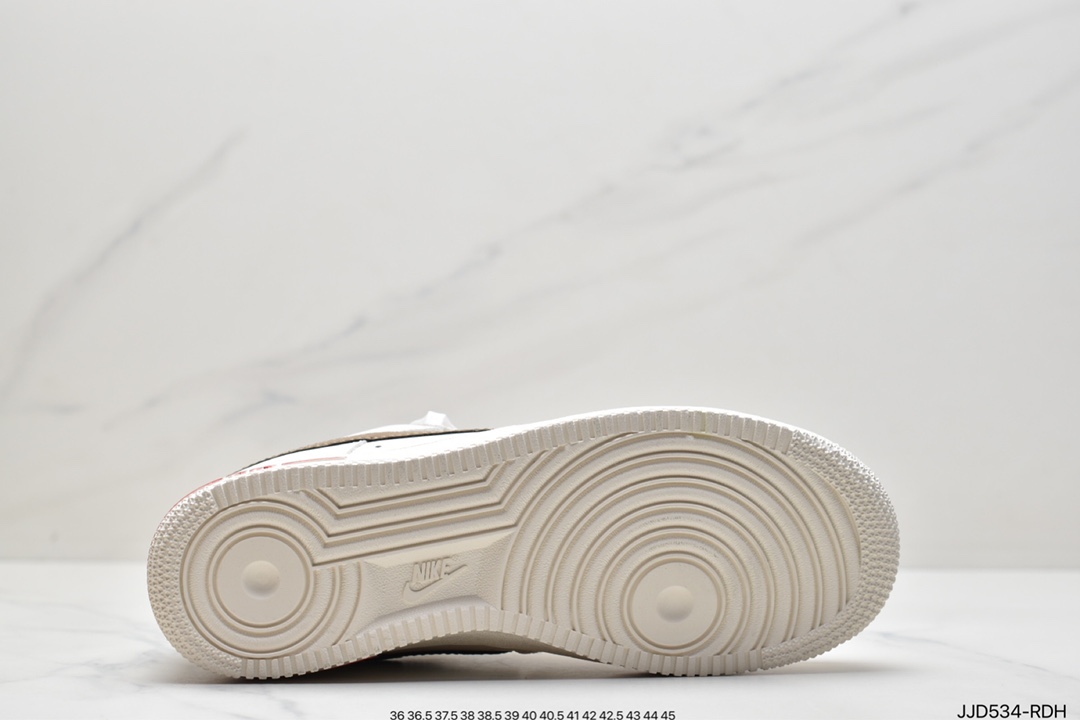 130 耐克 Nike Air Force 1 Low ID 空军一号经典低帮“奶白浅褐勾” 空军一号板鞋808788-996