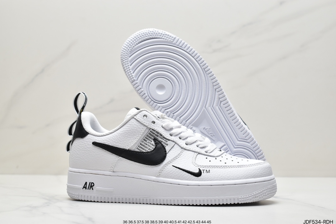 125 耐克/Nike Air Force 1 Utility White BLACK 白黑结构 空军一号 AJ7747-100