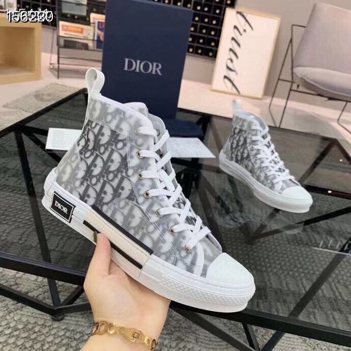 Dior Skateboard Shoes Sneakers Black Grey Pink White Fabric Rubber Fashion High Tops