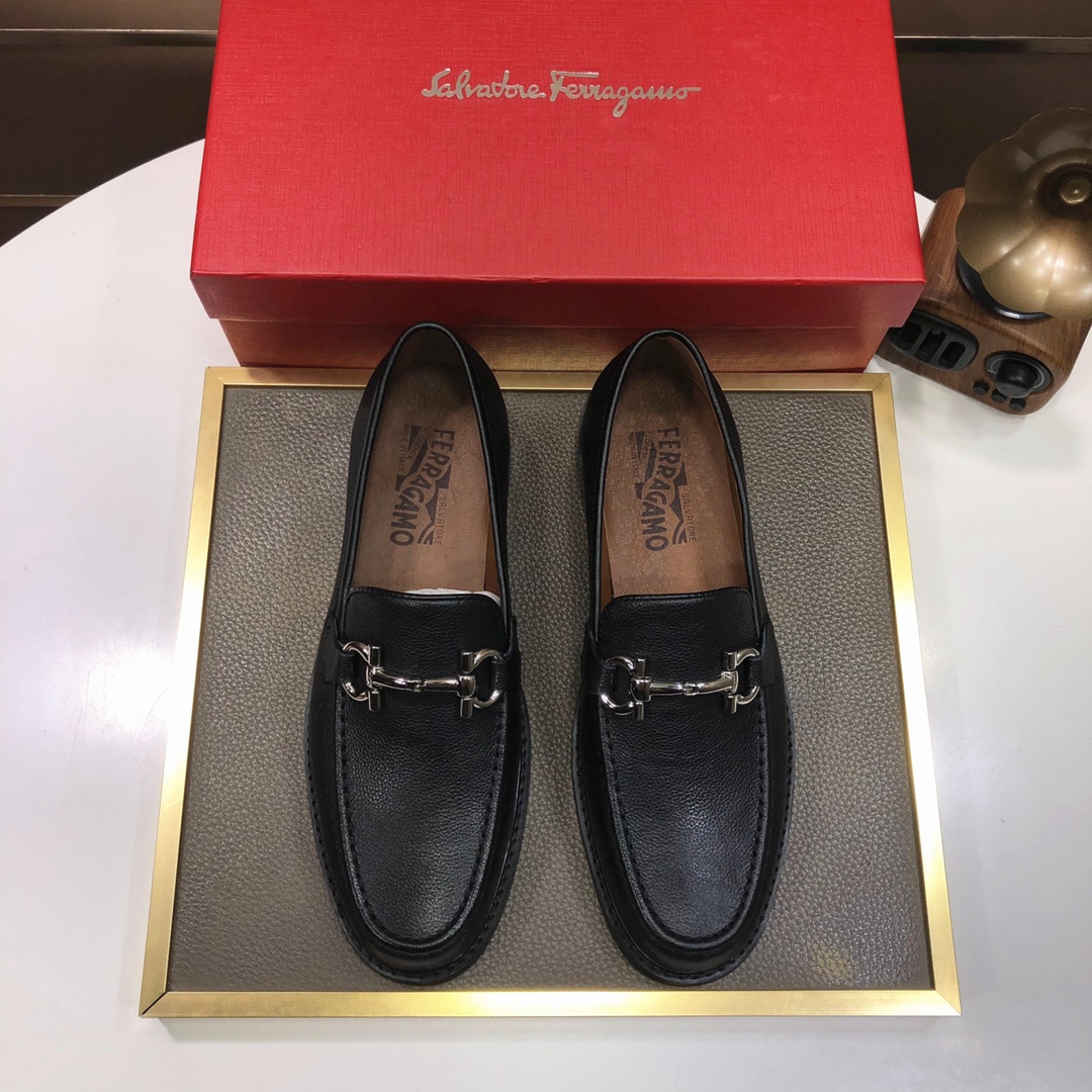 J0 Ferragamo 菲拉格幕  原版进口开边上乘牛皮+进口羊里+原版奢华金属扣+原版组合大底 对比无压力 38–44