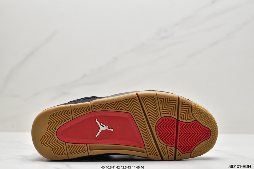 200 Air Jordan 4 Retro Levis Black (Levis Tag) 李维斯 黑牛仔AO2571-001