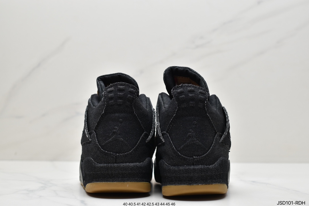 200 Air Jordan 4 Retro Levis Black (Levis Tag) 李维斯 黑牛仔AO2571-001