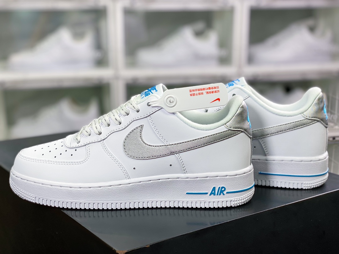 200  Air Force 1’07 Low”White Silver Laser Blue”空军一号经典低帮百搭板鞋DR0142-100