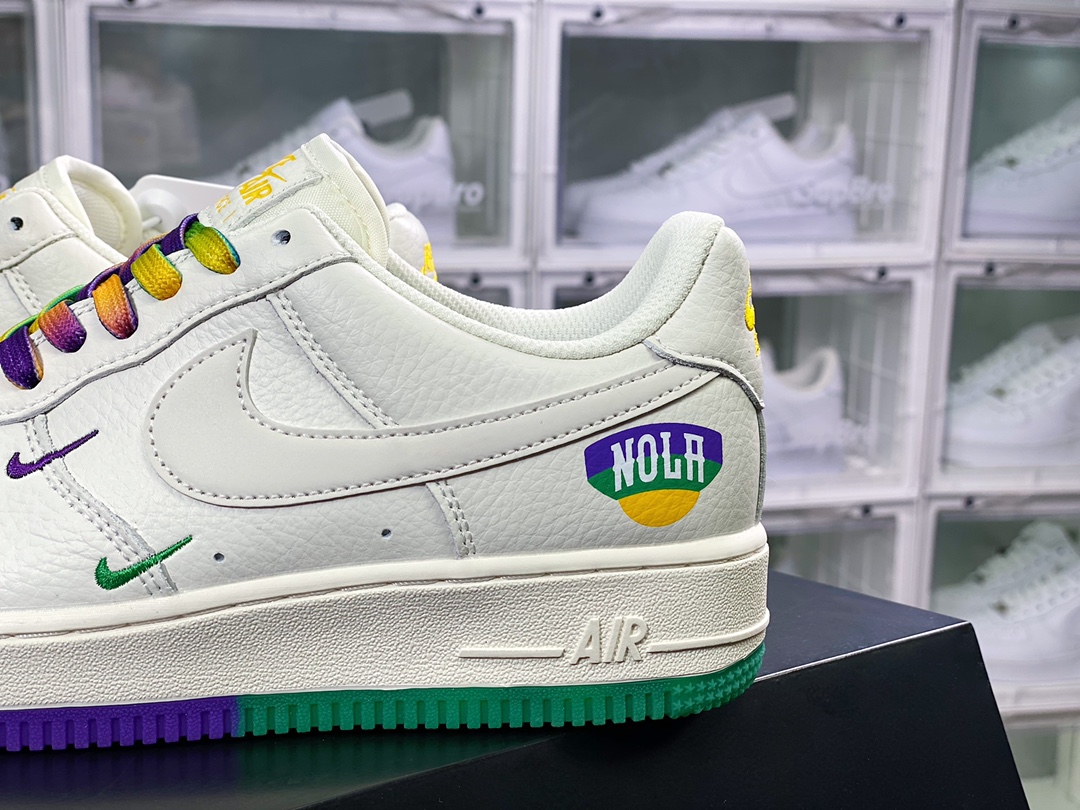 200 Air Force 1Low '07 LV8”NOLA”空军一号低帮经典板鞋“新奥尔良鹈鹕队白紫绿”TF8896-303