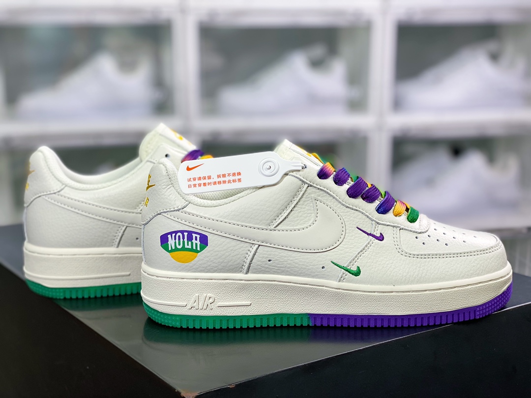 200 Air Force 1Low '07 LV8”NOLA”空军一号低帮经典板鞋“新奥尔良鹈鹕队白紫绿”TF8896-303