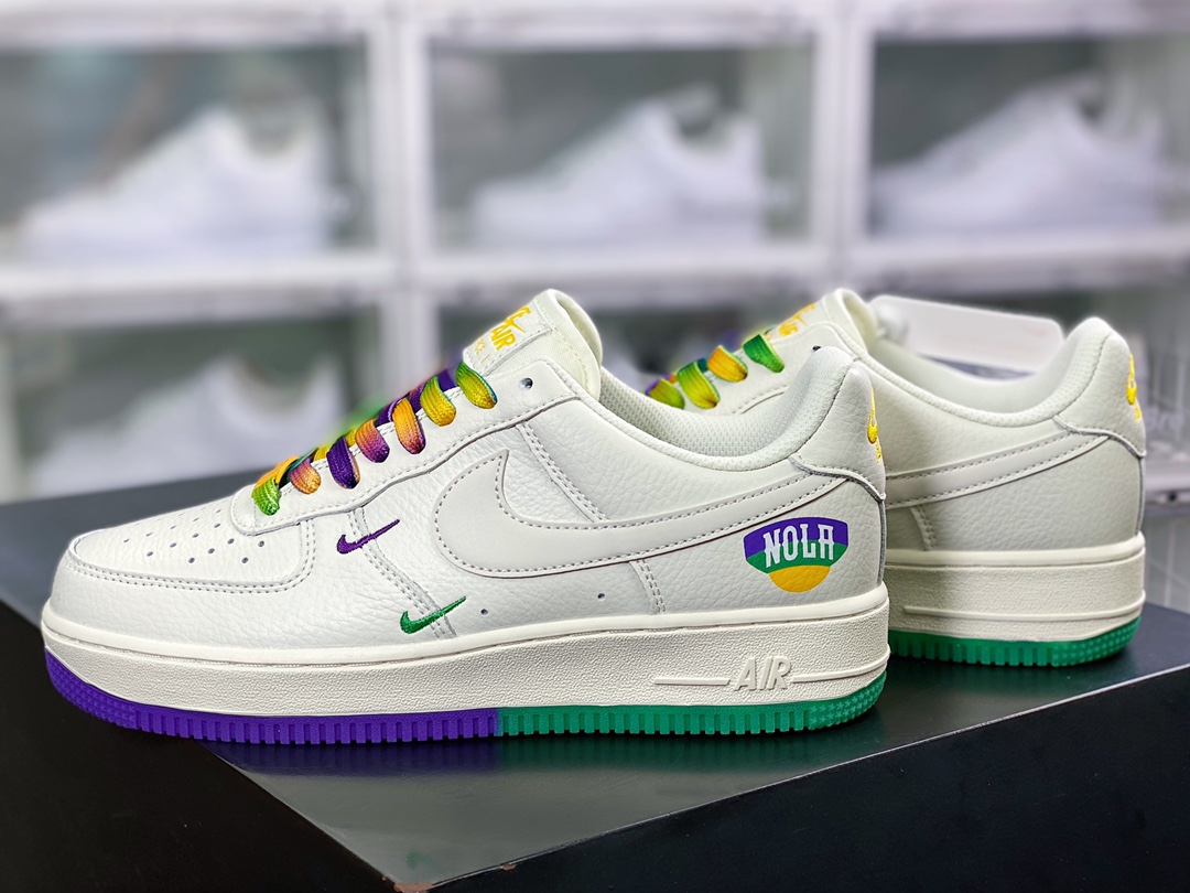 200 Air Force 1Low '07 LV8”NOLA”空军一号低帮经典板鞋“新奥尔良鹈鹕队白紫绿”TF8896-303