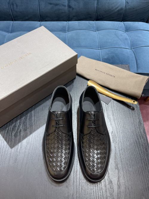 Bottega Veneta Men's Woven Leather Dress Shoes, Italian Leather, Black 1 Bottega Veneta Men's Woven Leather Dress Shoes, Italian Leather, Black
