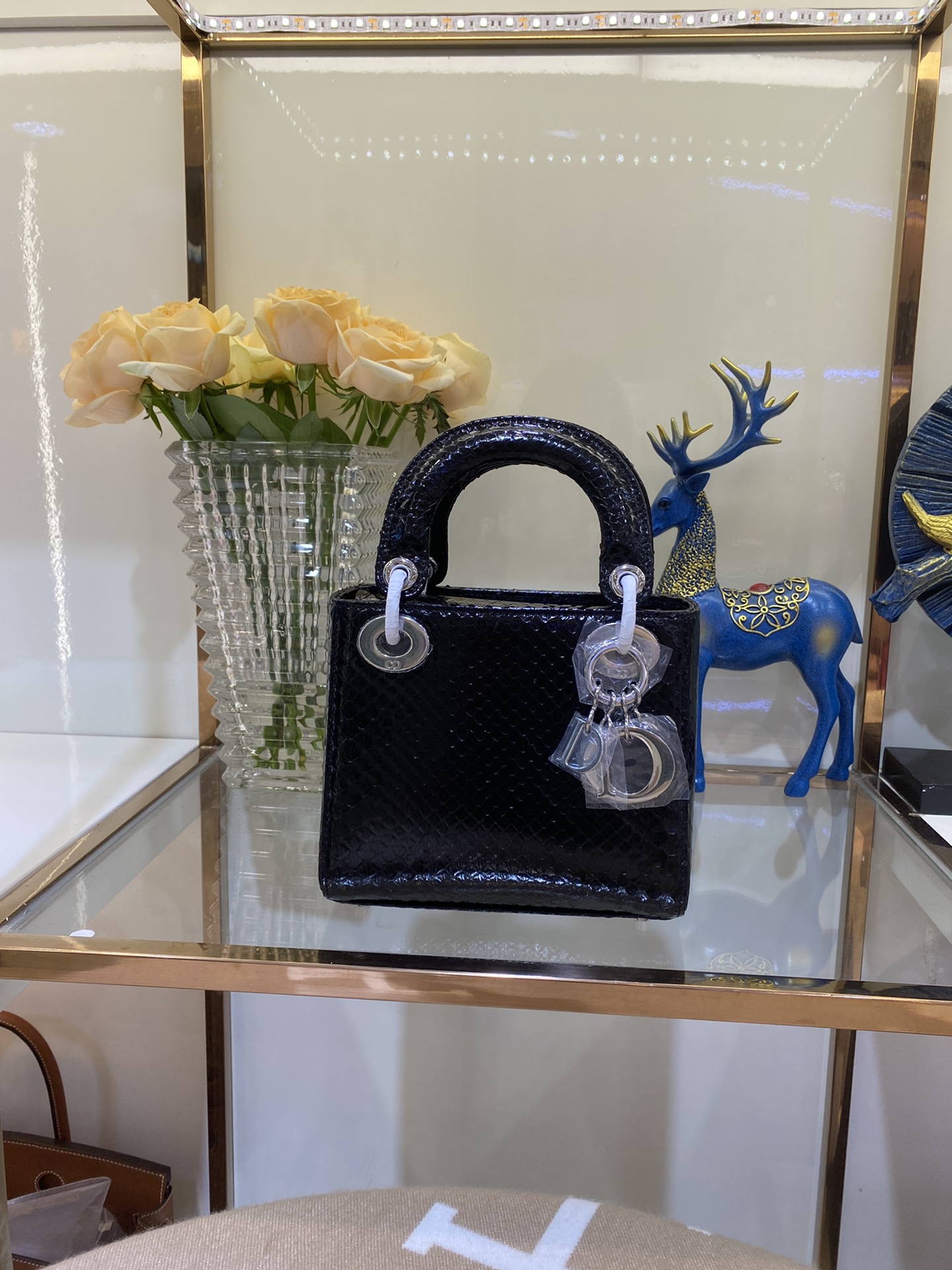 Dior Lady Handbags Crossbody & Shoulder Bags Snake Skin Fashion