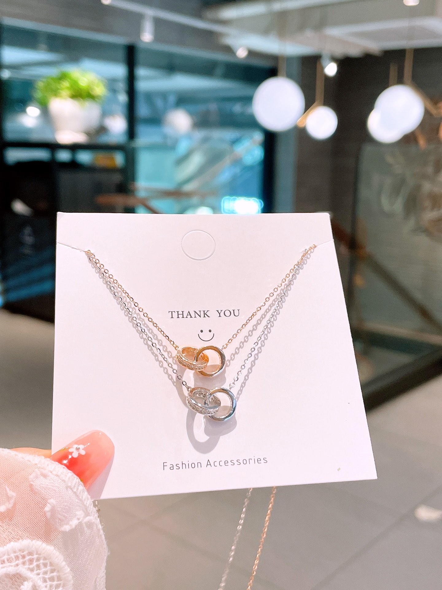 High Polish Silver Necklace Intellectual Banquet Gold