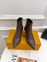 Louis Vuitton Short Boots Calfskin Cowhide Genuine Leather Goat Skin Sheepskin Fall/Winter Collection Vintage