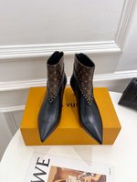 Louis Vuitton Short Boots Calfskin Cowhide Genuine Leather Goat Skin Sheepskin Fall/Winter Collection Vintage