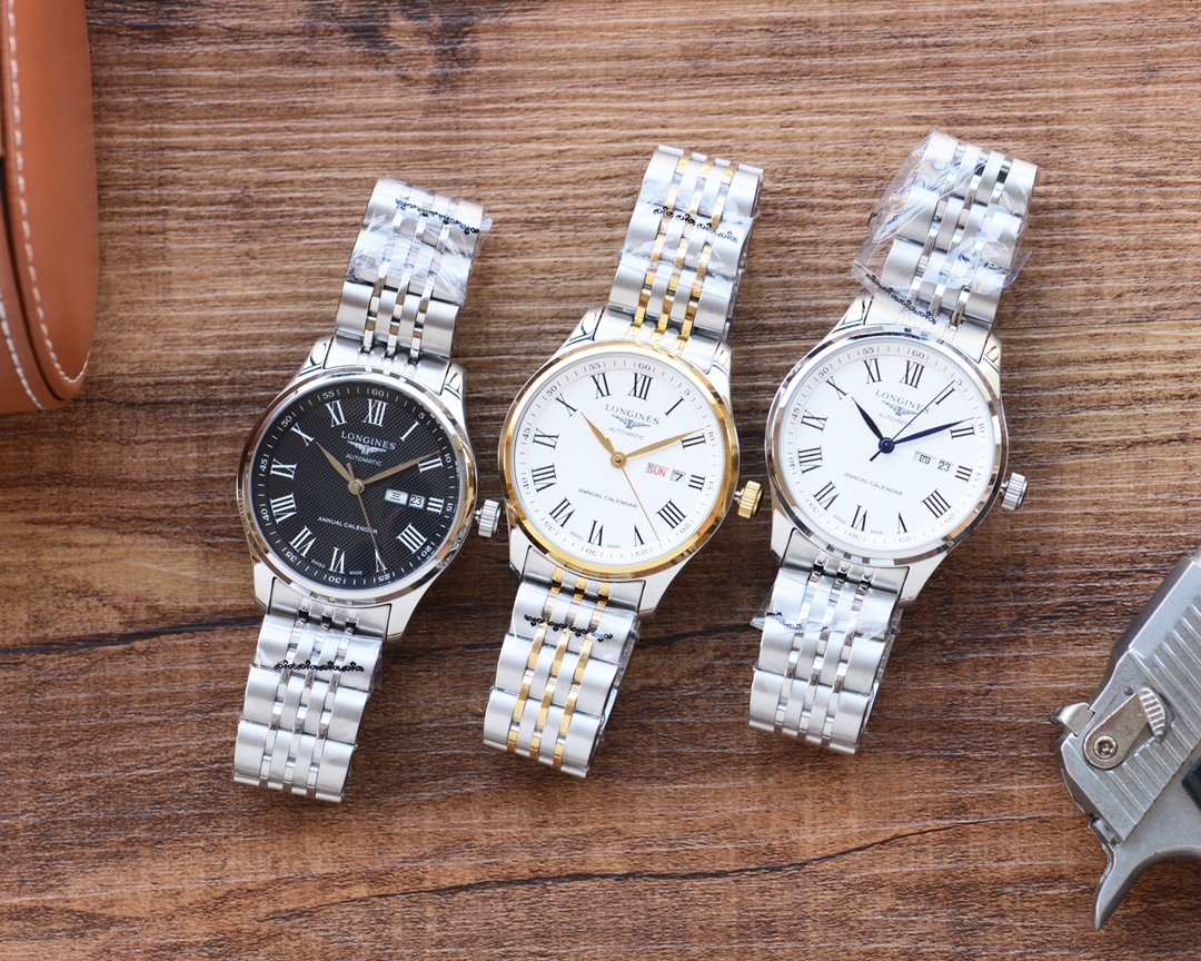 男人挚爱 三针腕表 最新：浪琴 Longines 最佳设计独家首发 类型：精品男士腕表 表带：真牛皮/316精钢表带 机芯：高端全自动机械机芯 镜面：矿物质强化玻璃更高清 品味高雅 浩瀚大气 匠心独运 腕间瑰宝 尺寸：直径41mm厚12mm热卖上市欢迎转载