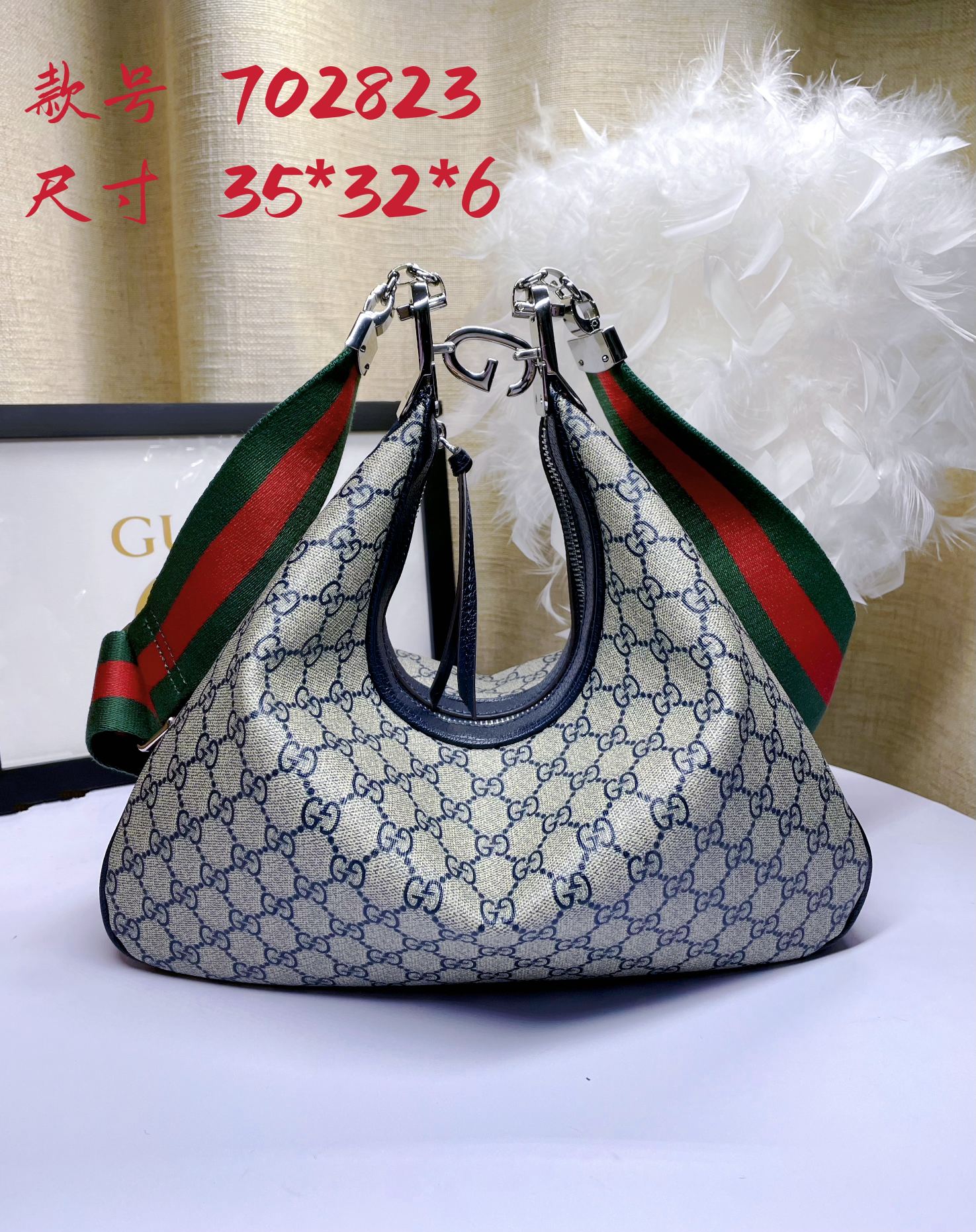  GG👉Gucci Attache系列大号肩背包《古驰爱的进行曲》系列焕新演绎品牌典藏元素，致敬好莱坞恒