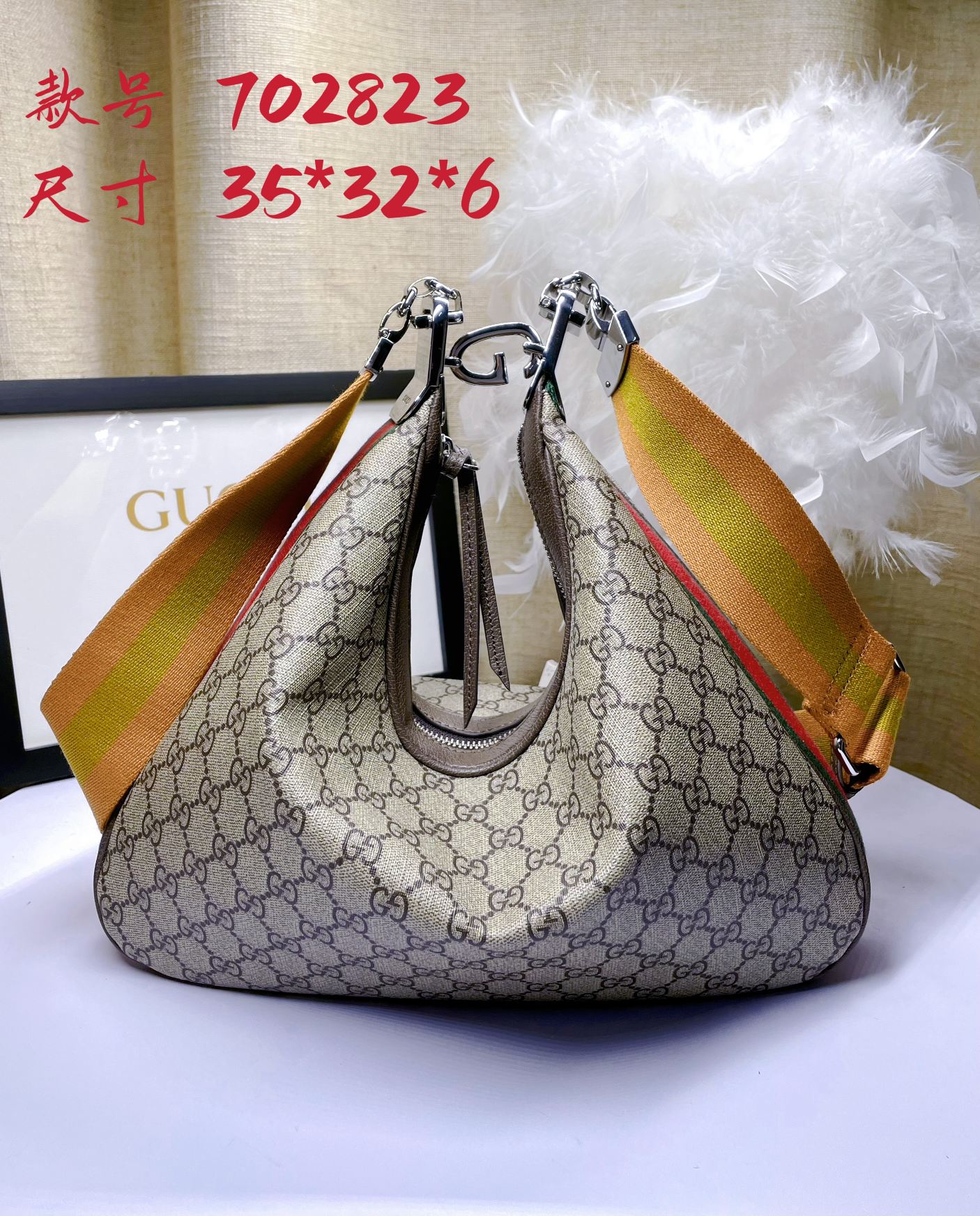 GG👉Gucci Attache系列大号肩背包《古驰爱的进行曲》系列焕新演绎品牌典藏元素，致敬好莱坞恒久