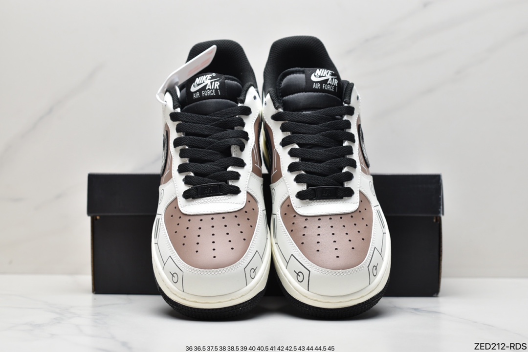 260 官方爆款定制 PS5电玩主题Nike Air Force 1 Low’07 黑涂鸦空军一号低帮休闲板鞋 CW2288-222