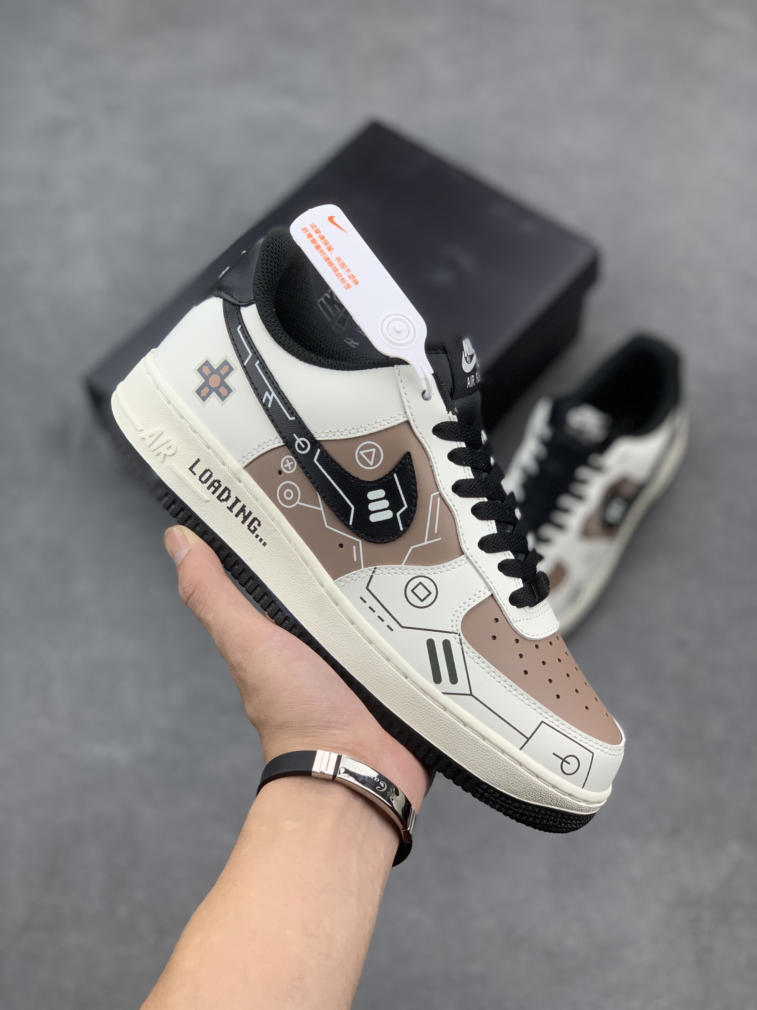 Nike Air Force 1 Low '07 PS5 Custom Brown Leather Sneakers CW2288-222 2 i1662571597 4959 0