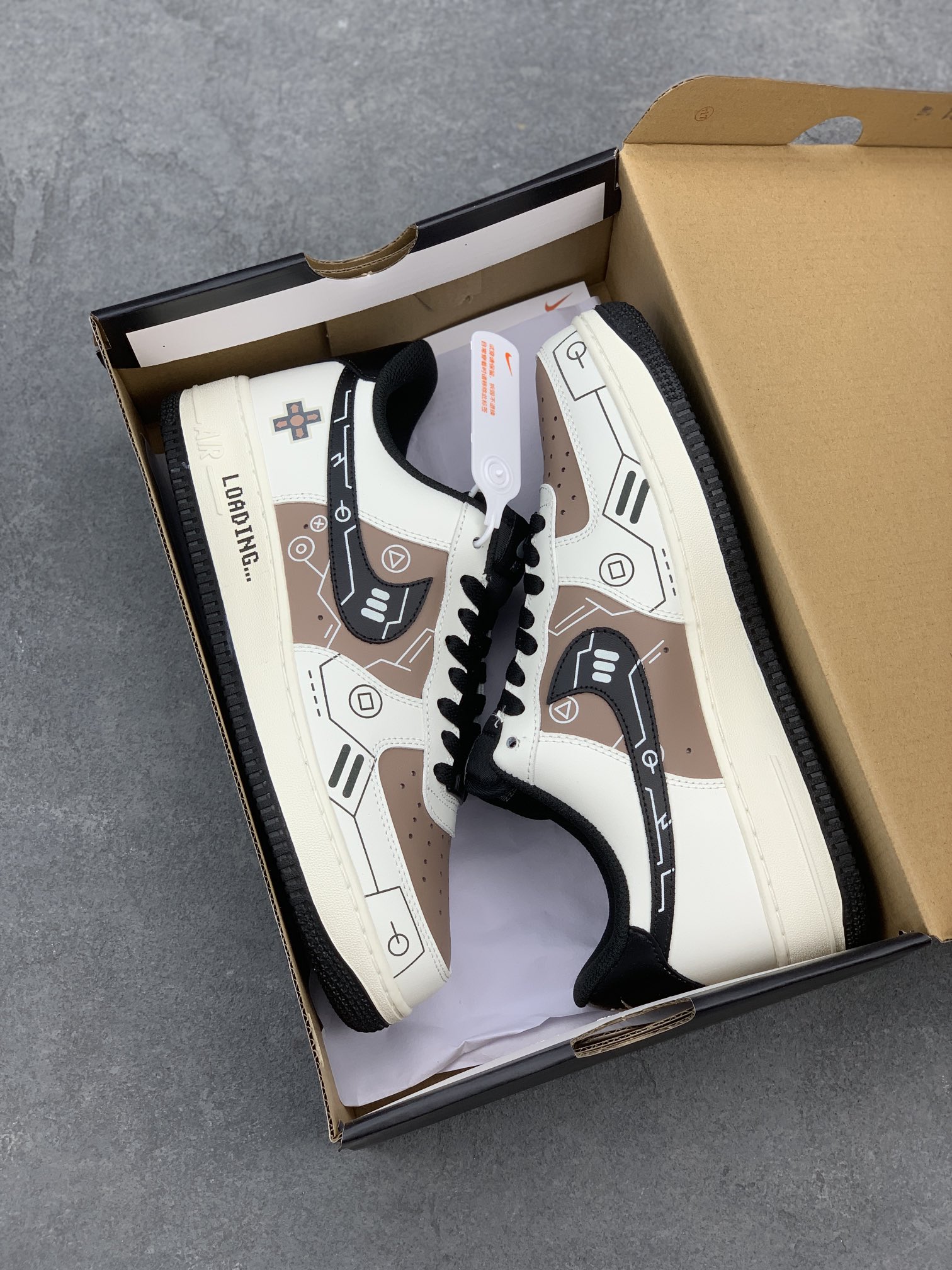 Nike Air Force 1 Low '07 PS5 Custom Brown Leather Sneakers CW2288-222 10 i1662571597 9896 8