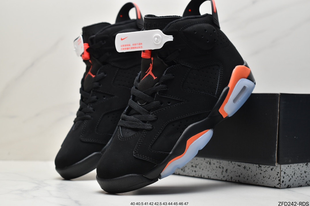 280 Air Jordan 6 ”Black Infrared”乔六黑红384665-060