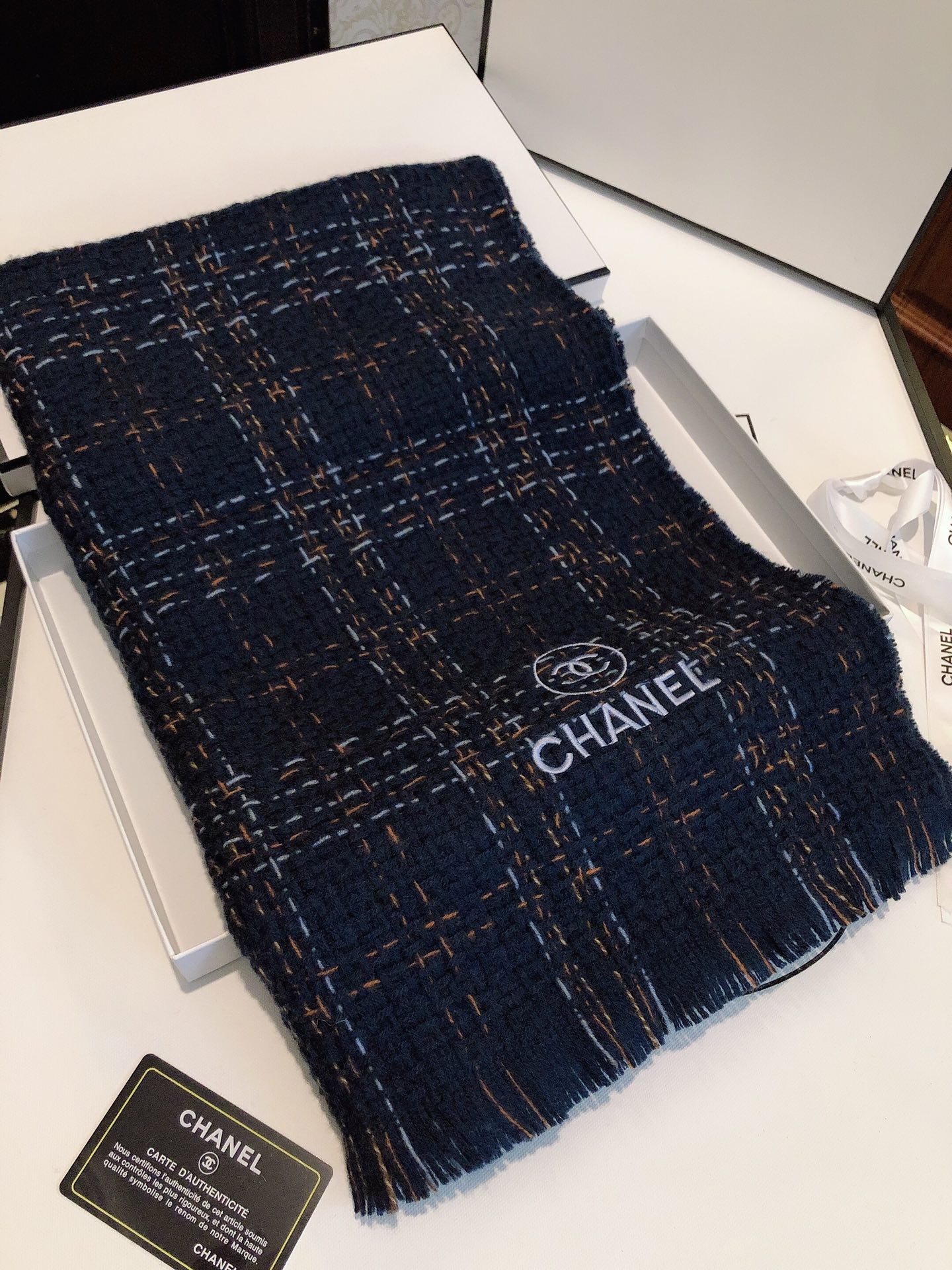 Chanel Haute Couture Silk Twill Scarf Shawl Ref.0EE3F3E0 4
