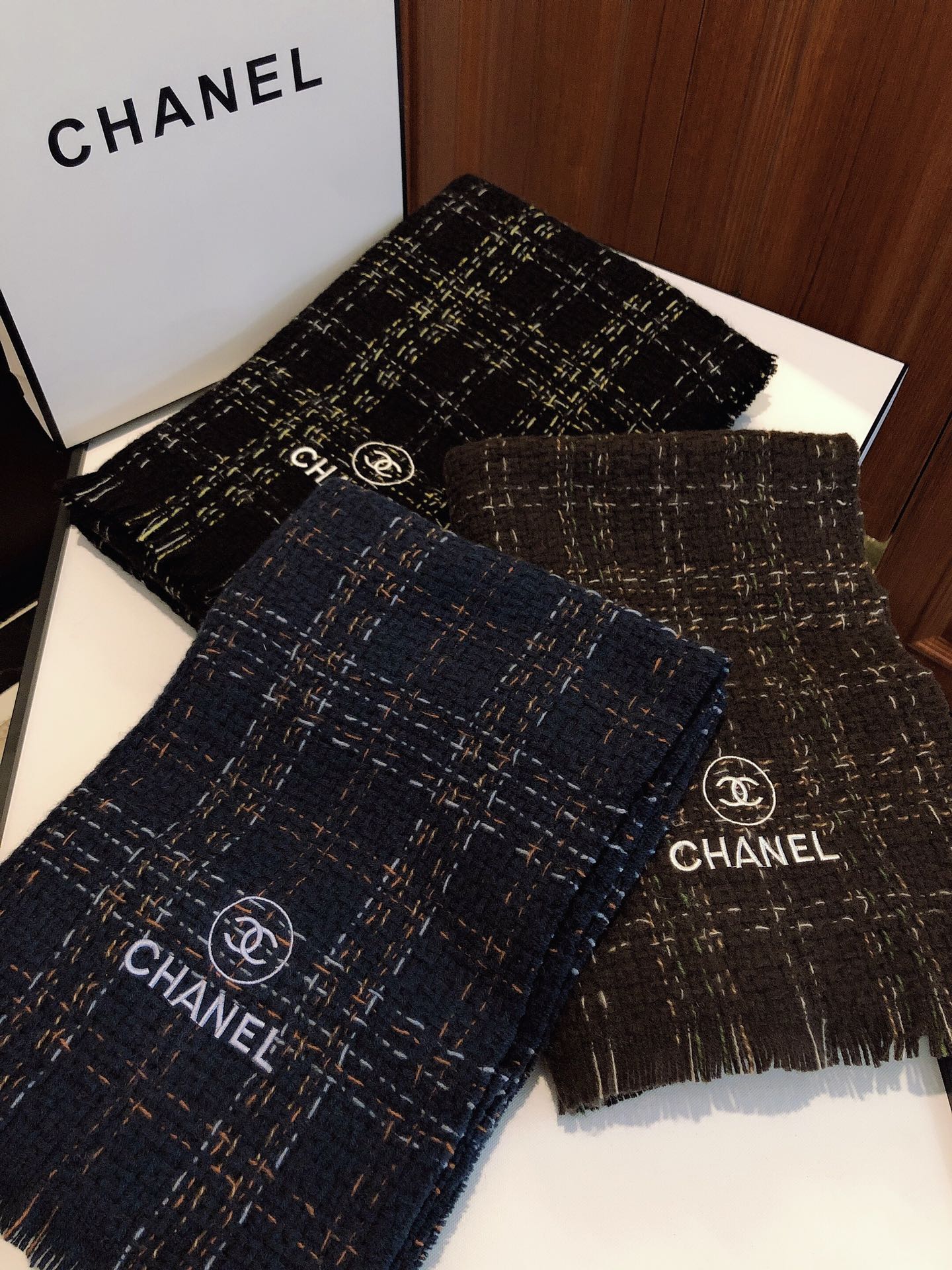 Chanel Haute Couture Silk Twill Scarf Shawl Ref.0EE3F3E0 9